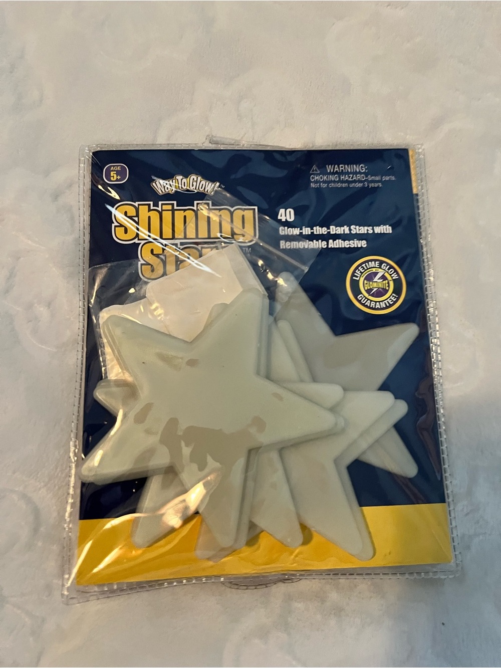 Shining Stars Glow-In-The-Dark Star Stickers - White